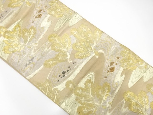 JAPANESE KIMONO / ANTIQUE WAKAMATSU PATTERN WOVEN FLOWING WATER FUKURO